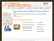 Tablet Screenshot of cubitstorage.com